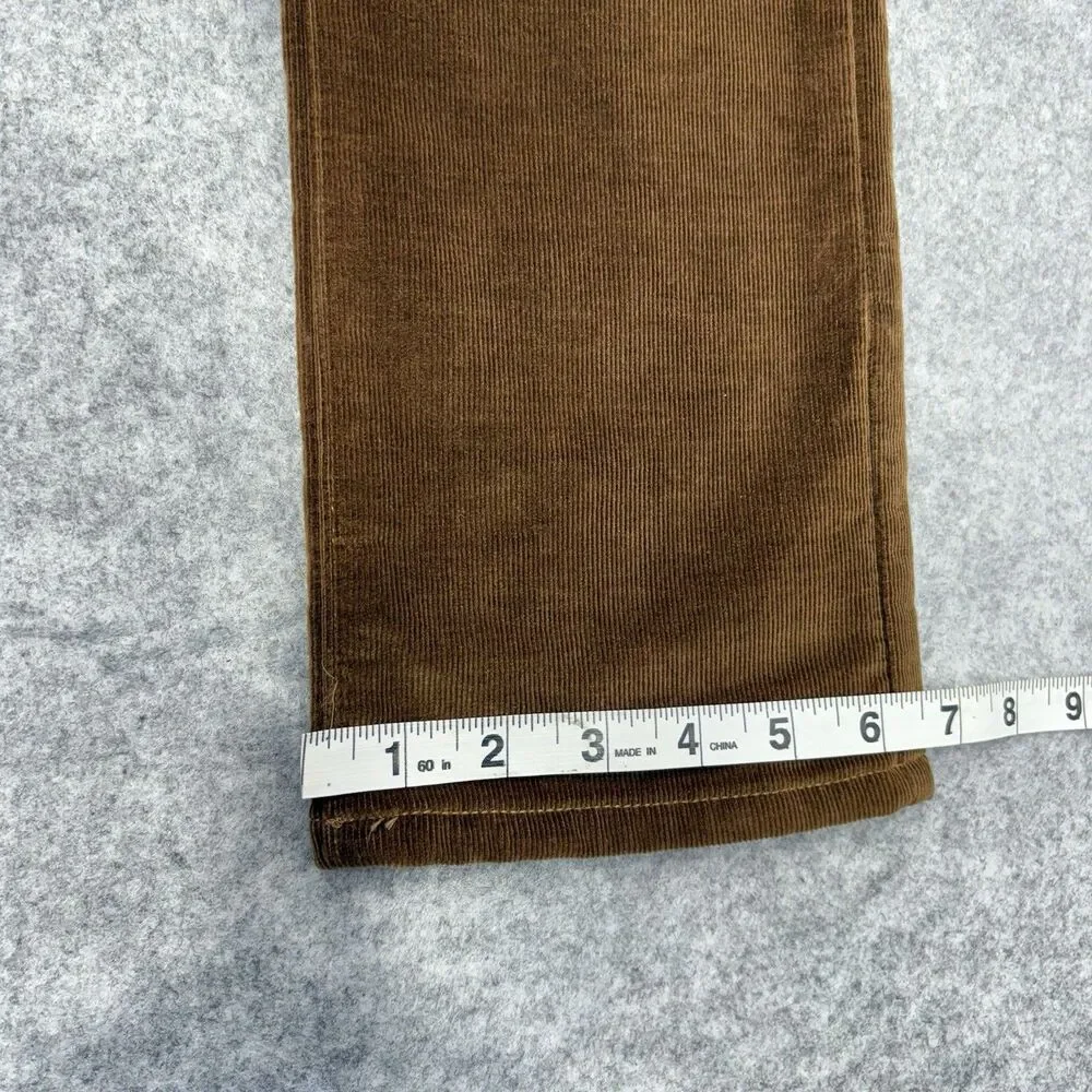FRAME Le High Straight Corduroy Pants Womens 26 High Rise Ankle Stretch Brown